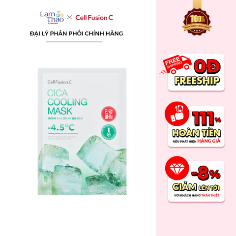  Mặt Nạ Rau Má Hạ Nhiệt Giảm Mụn & Làm Dịu Da Cell Fusion C Cica Cooling Mask 