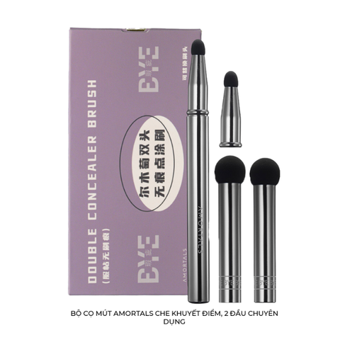  Bộ Cọ Mút Che Khuyết Điểm 2 Đầu Chuyên Dụng Amortals Double Concealer Brush 