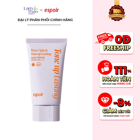  Kem Chống Nắng Nâng Tone Espoir Water Splash Sun Cream Tone Up Lasting SPF50+ PA++++ 