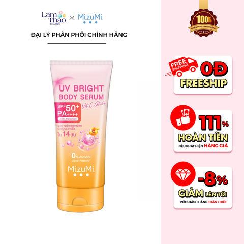  Tinh Chất Chống Nắng Dưỡng Sáng & Làm Mờ Vết Thâm MizuMi UV Bright Body Serum Vit C Gluta SPF50+ PA++++ 