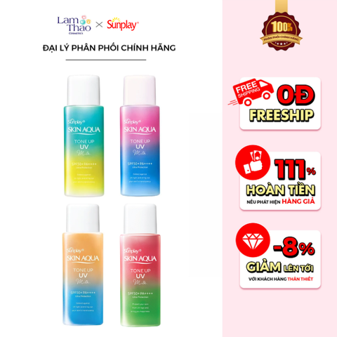  Sữa Chống Nắng Nâng Tone Hiệu Chỉnh Sắc Da Sunplay Skin Aqua Tone Up UV Milk SPF50+ PA++++ 