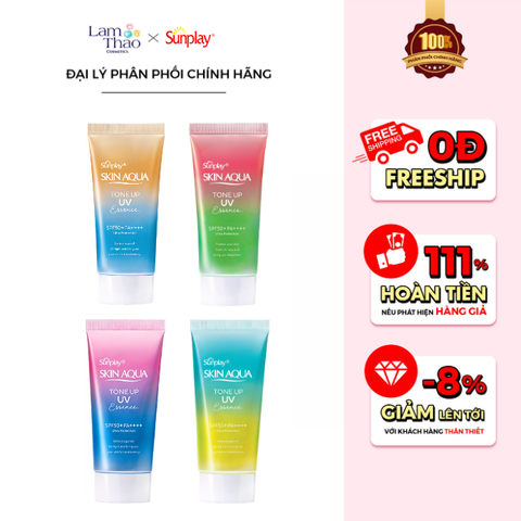  Tinh Chất Chống Nắng Nâng Tone Hiệu Chỉnh Sắc Da Sunplay Skin Aqua Tone Up UV Essence SPF50+ PA++++ 