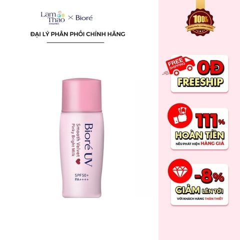  Sữa Chống Nắng Sáng Hồng Tự Nhiên Bioré UV Bright Milk SPF50+/PA+++ 