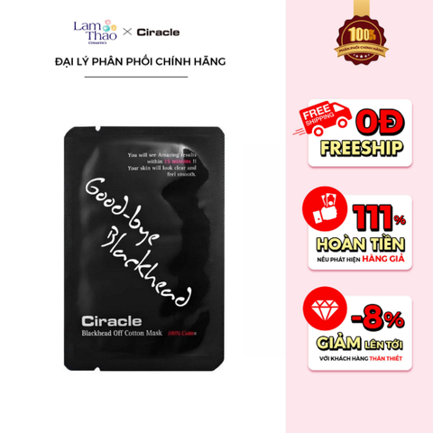  Mặt Nạ Đẩy Mụn Ciracle Goodbye Blackhead Off Cotton Mask 