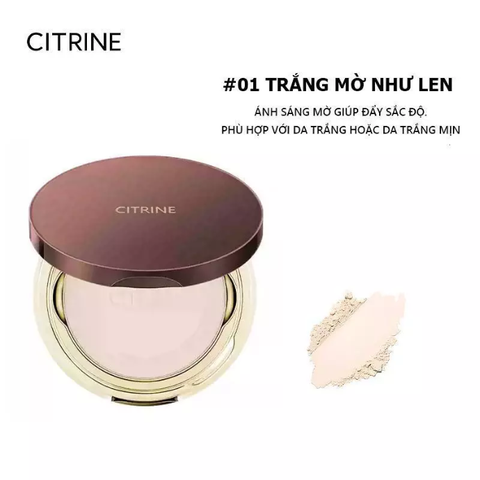  Phấn Phủ Nén Kiềm Dầu Citrine Soft Velvet Setting Powder 