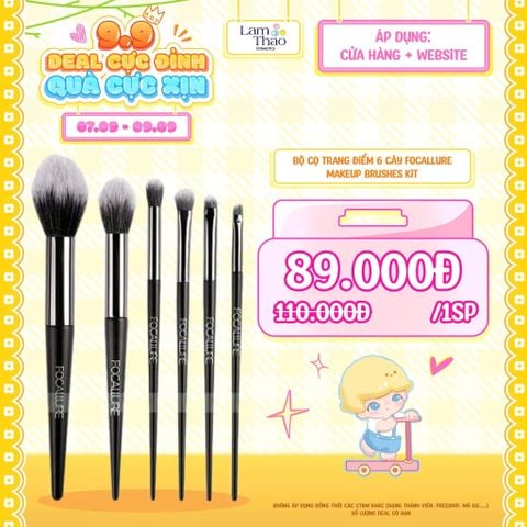  [DEAL SỐC 07.09 - 09.09] Bộ Cọ Trang Điểm 6 Cây Focallure Makeup Brushes Kit 