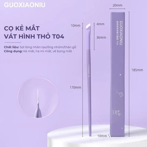  Cọ Kẻ Mắt Góc Cạnh Guoxiaoniu Bunny Angled Eyeliner Brush 