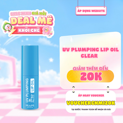 Dầu Dưỡng Môi Chống Nắng Mizumi UV Plumping Lip Oil SPF50+ PA++++ Clear 