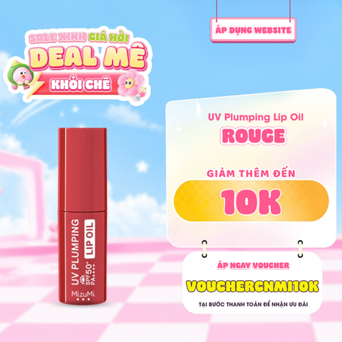  Dầu Dưỡng Môi Chống Nắng Mizumi UV Plumping Lip Oil SPF50+ PA++++ Rouge 