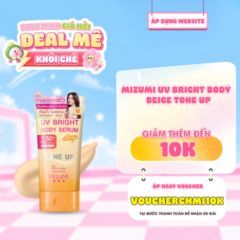  Tinh Chất Chống Nắng Mizumi UV Bright Body Serum Beige Tone Up SPF 50+ PA ++++ Anti-Pollution 