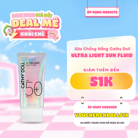  Sữa Chống Nắng Dưỡng Da Cathy Doll Ultra Light Sun Fluid SPF50+ PA++++ 