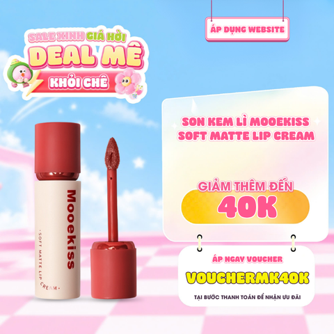  Son Kem Lì Mooekiss Soft Matte Lip Cream 