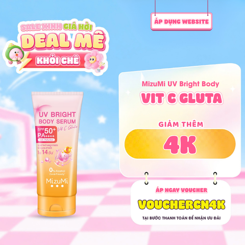  Tinh Chất Chống Nắng Dưỡng Sáng & Làm Mờ Vết Thâm MizuMi UV Bright Body Serum Vit C Gluta SPF50+ PA++++ 