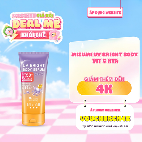  Tinh Chất Chống Nắng Cấp Ẩm Và Dưỡng Sáng Cơ Thể Mizumi UV Bright Body Serum Vit C HYA SPF50+ PA++++ 