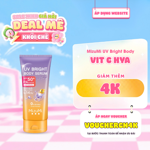  Tinh Chất Chống Nắng Cấp Ẩm Và Dưỡng Sáng Cơ Thể Mizumi UV Bright Body Serum Vit C HYA SPF50+ PA++++ 