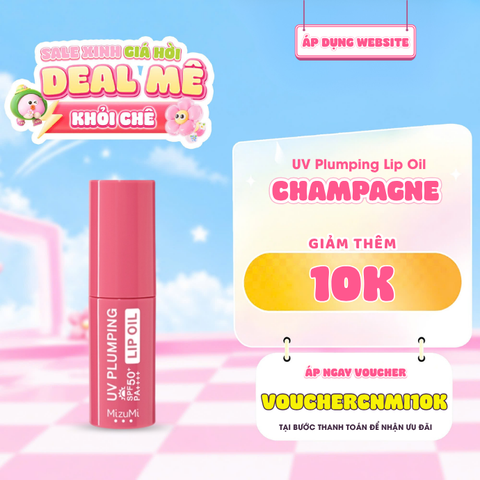  Dầu Dưỡng Môi Chống Nắng Mizumi UV Plumping Lip Oil SPF50+ PA++++ Champagne 