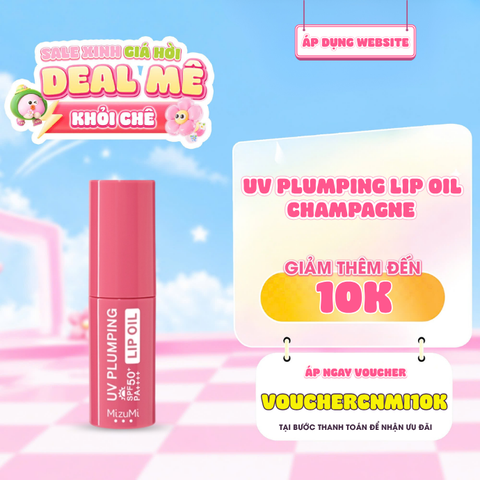  Dầu Dưỡng Môi Chống Nắng Mizumi UV Plumping Lip Oil SPF50+ PA++++ Champagne 