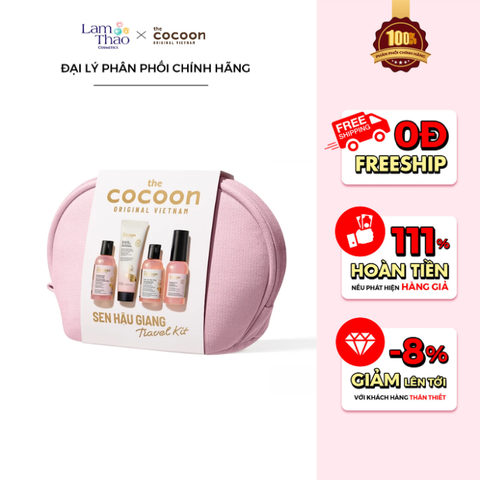  Bộ Sản Phẩm Chăm Sóc Da Cocoon Travel Kit 2: Hau Giang Lotus Collection 