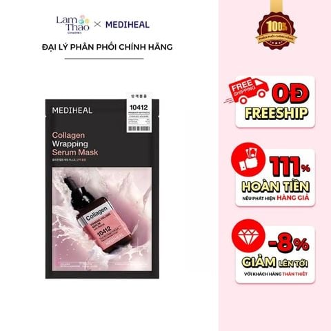  Mặt Nạ Chống Lão Hoá Da Mediheal Collagen Wrapping Serum Firming Volume Mask 
