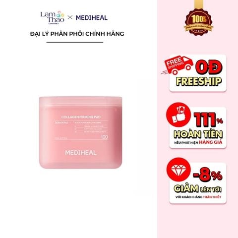  Toner Pad Hỗ Trợ Săn Chắc & Tăng Độ Đàn Hồi Da Mediheal Collagen Firming Pad 