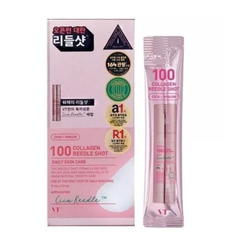  Tinh Chất Vi Kim Tăng Cường Dưỡng Chất Hỗ Trợ Đàn Hồi VT Cosmetics Collagen Reedle Shot 100 