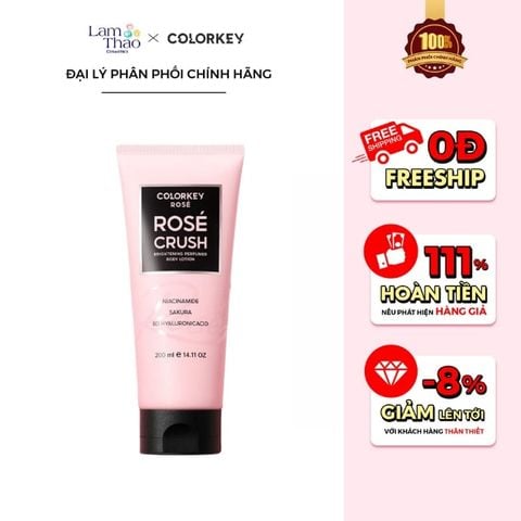  Sữa Dưỡng Thể Colorkey Rose Crush Perfumed Brightening Body Lotion 