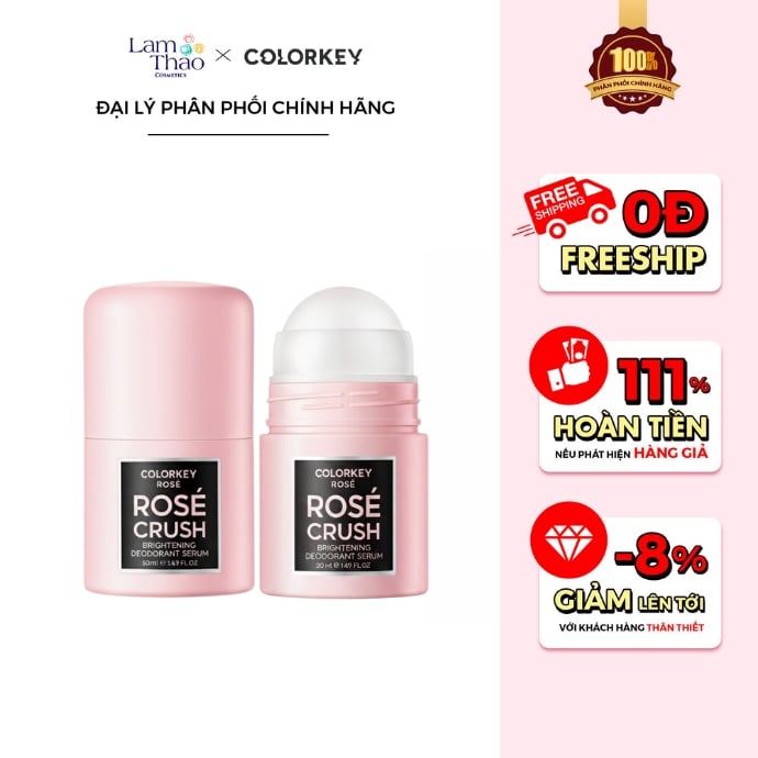Lăn Khử Mùi Colorkey Rose Crush Brightening Deodorant Serum