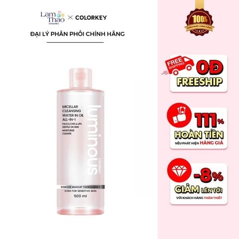  Nước Tẩy Trang 2 Lớp Colorkey Luminous Micellar Cleansing Water In Oil All In 1 