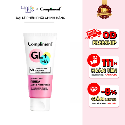  Sữa Rửa Mặt Compliment 5% Glycolic Acid 