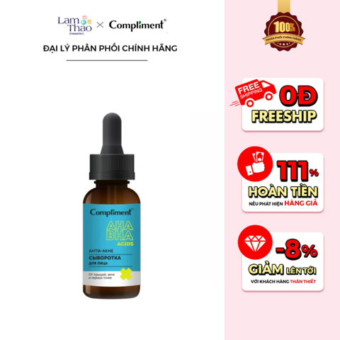  Tinh Chất Giảm Mụn & Kiểm Soát Dầu Nhờn Compliment AHA/BHA Acids Serum 