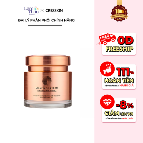  Kem Dưỡng Trắng Sáng Ngăn Ngừa Lão Hóa Chiết Xuất Dầu Cá Hồi Cre8skin Salmon Oil Cream 