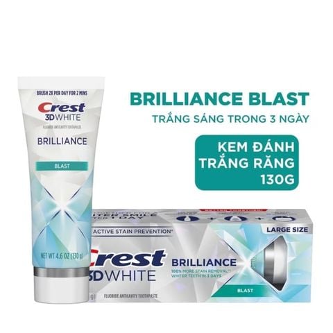  Kem Đánh Răng Trắng Sáng Crest 3D White Brilliance Blast Toothpaste 