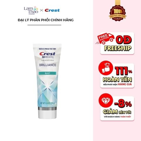  Kem Đánh Răng Trắng Sáng Crest 3D White Brilliance Blast Toothpaste 