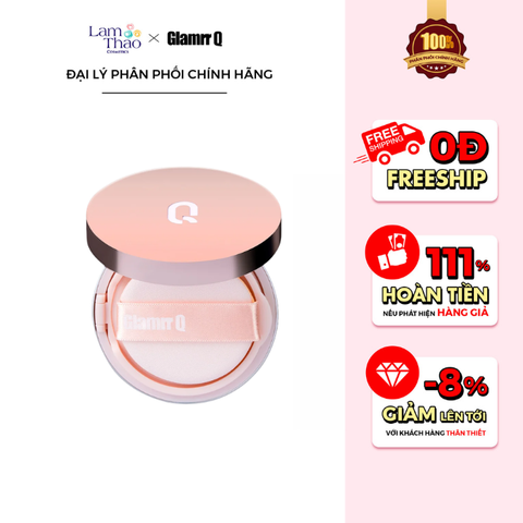  Phấn Nước Trang Điểm Mỏng Nhẹ Glamrr Q Long Wear DD Cushion SPF50+ PA+++ 