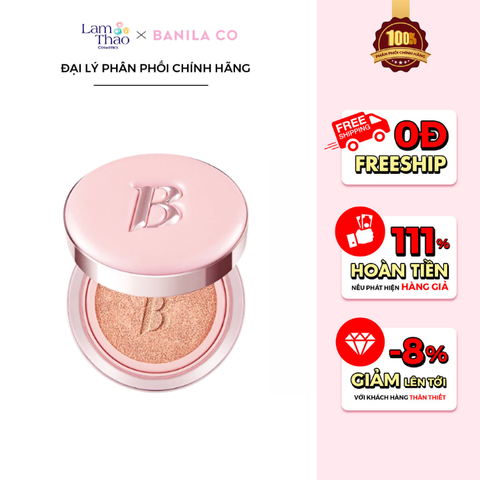  Phấn Nước Banila Co Essence Skin Pink Cushion SPF50+ PA+++ 