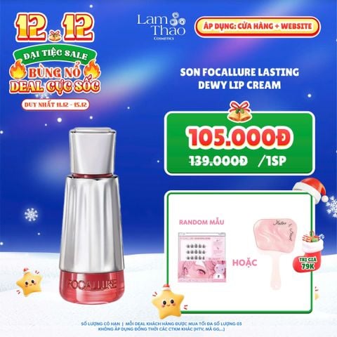  [DEAL SỐC 11.12 - 15.12 TẶNG GƯƠNG HOẶC MI FOCALLURE] [MUA HOÁ ĐƠN FOCALLURE 199K TẶNG 01 SON TRUE MATTE LIQUID LIPSTICK] Son Focallure Lasting Dewy Lip Cream 