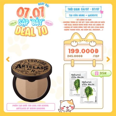  [DEAL 04/7 - 07/7 TẶNG 02 NẠ TOO COOL FOR SCHOOL] Phấn Tạo Khối Too Cool For School Artclass By Rodin Shading 