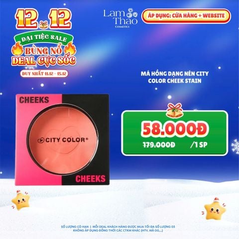  [DEAL SỐC 11.12 - 15.12] Má Hồng Dạng Nén City Color Cheek Stain 