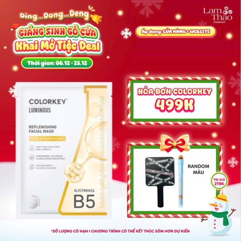  [DEAL SỐC 11.12 - 15.12 COMBO 10 MASK] [MUA HOÁ ĐƠN COLORKEY 499K TẶNG GƯƠNG + SON KEM LÌ] Mặt Nạ Dưỡng Ẩm Dịu Da Thảo Dược Đông Y Colorkey Replenishing Facial Mask 