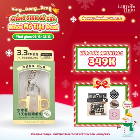  [DEAL SỐC 6.12 - 25.12 MUA HOÁ ĐƠN AMORTALS 349K TẶNG BÔNG MÚT TWIN STAR POWDER PUFF SET]  Kẹp Bấm Mi Có Đầu Chuốt Mi Amortals Curl Master Eyelash Curler 