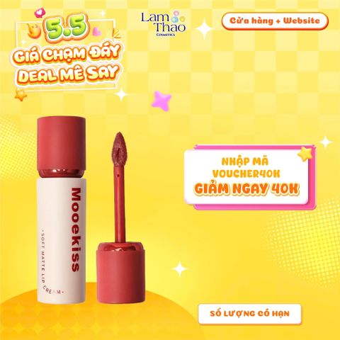  Son Kem Lì Mooekiss Soft Matte Lip Cream 