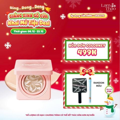  [DEAL SỐC 6.12 - 25.12 MUA HOÁ ĐƠN COLORKEY 499K TẶNG GƯƠNG + SON KEM LÌ] Phấn Tươi Giúp Lớp Nền Mỏng Mịn Colorkey Watery Essence Foundation Balm 