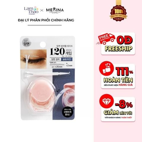  Miếng Dán Mí 2 Mặt Loại Mỏng 60 Miếng Merina (Bản Nhỏ) 
