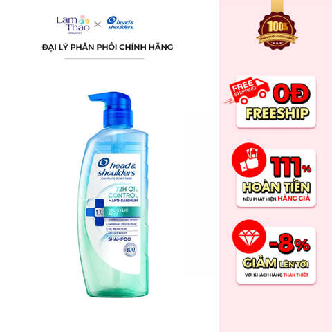  Dầu Gội Kiểm Soát Dầu 72h Head & Shoulders Plus 