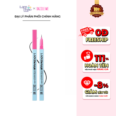  Bút Kẻ Mắt Siêu Mảnh Chống Nước Dazzle Me Lock & Wing! Hyper Slim Eyeliner 