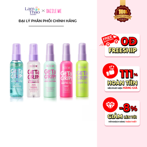  [DEAL SỐC 07.07 - 10.07] Xịt Khoá Trang Điểm DAZZLE ME Get a Grip! Makeup Setting Spray 