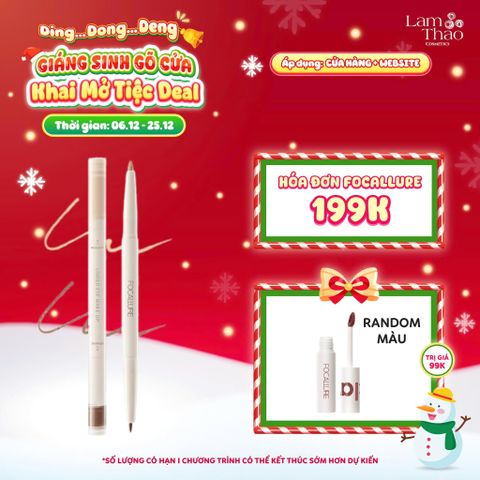  [DEAL SỐC 6.12 - 25.12 MUA HOÁ ĐƠN FOCALLURE 199K TẶNG 01 SON TRUE MATTE LIQUID LIPSTICK] Bút Kẻ Bọng Mắt Dạng Gel Focallure Creamy Duo Gel Eyeliner FA369 