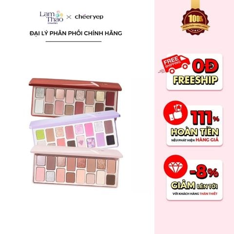  [DEAL SỐC 25.11 - 30.11] Bảng Phấn Mắt 16 Ô Cheeryep Eyeshadow Palette 