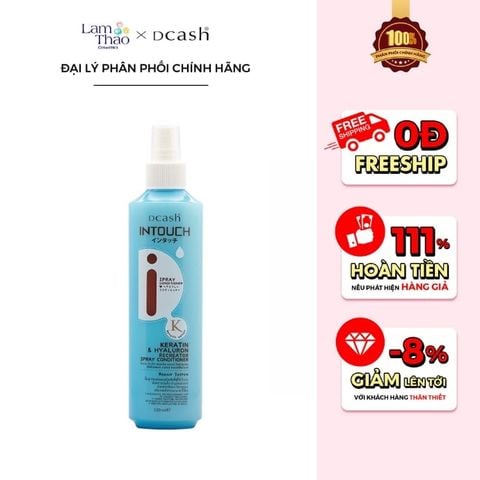  Xịt Dưỡng Tóc Dcash Intouch Keratin & Hyaluron Recreator Spray Conditioner 