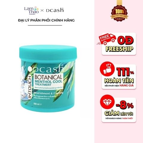  Kem Ủ Tóc Hấp Dầu Dcash Intouch Botanical Menthol Cool Treatment 